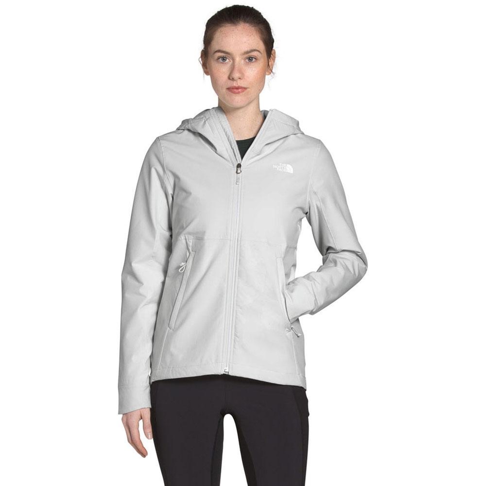 North Face Gray Shelbe Raschel Fleece Full Zip Hooded Jacket size Small